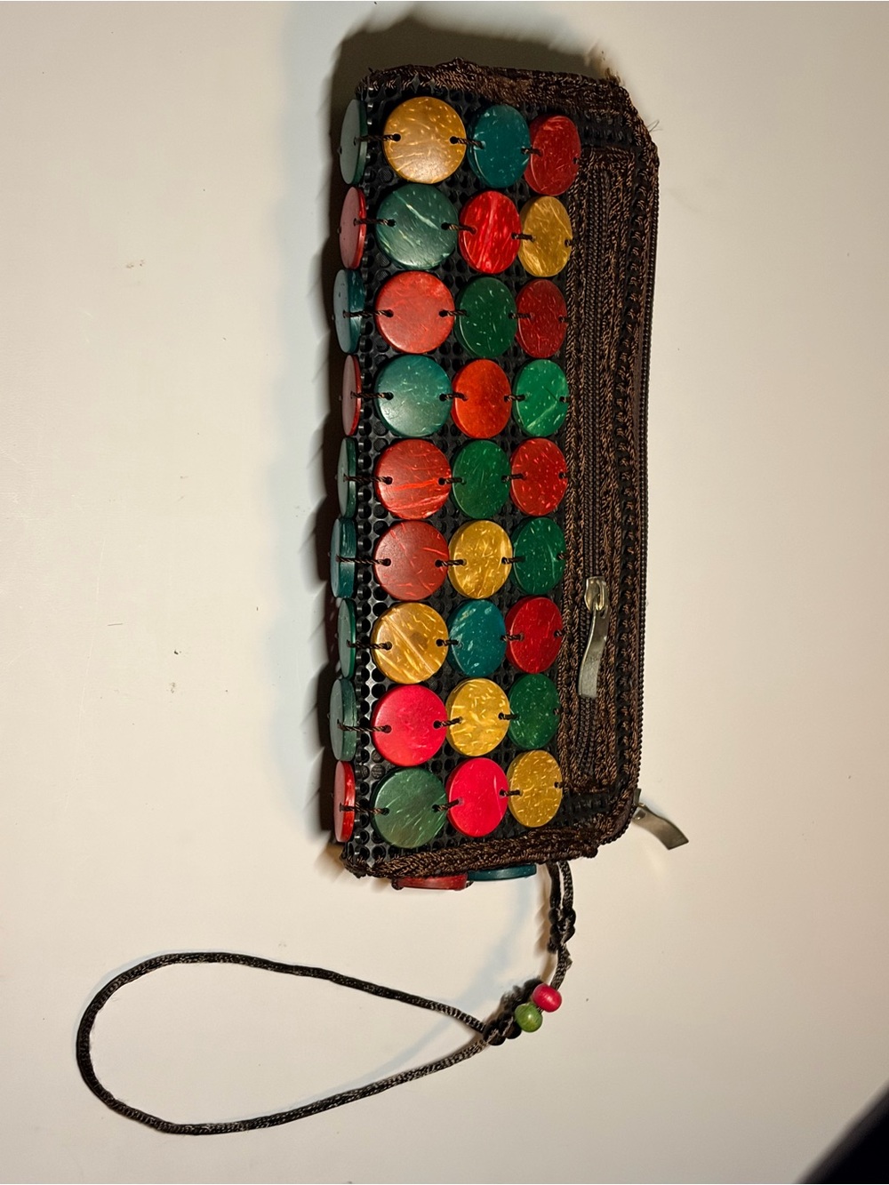 Multicolor Beaded Wristlet Clutch - Casual Women’s Bag